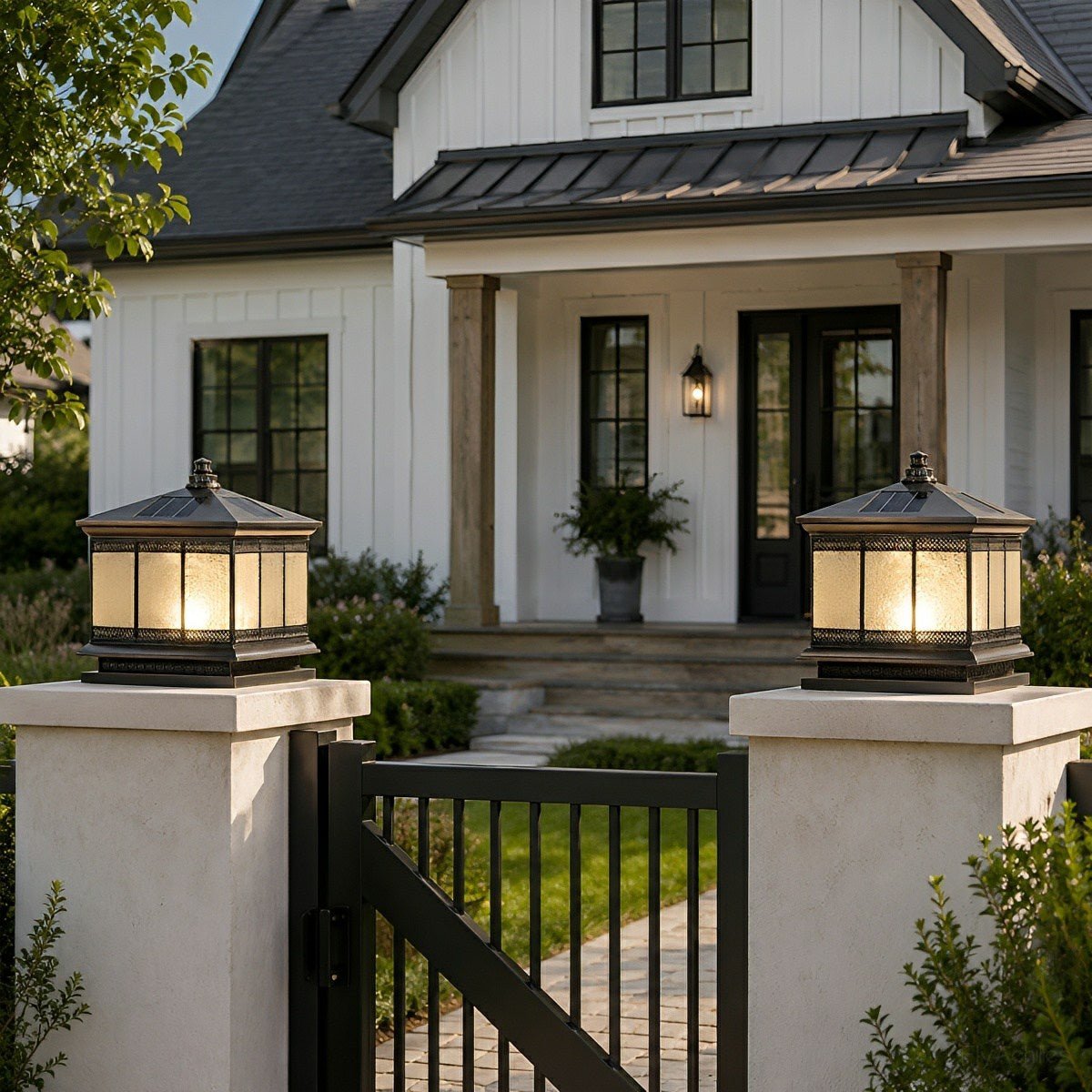 Vintage Waterproof Tower Shape Fence Outdoor Post Caps Lights - Flyachilles
