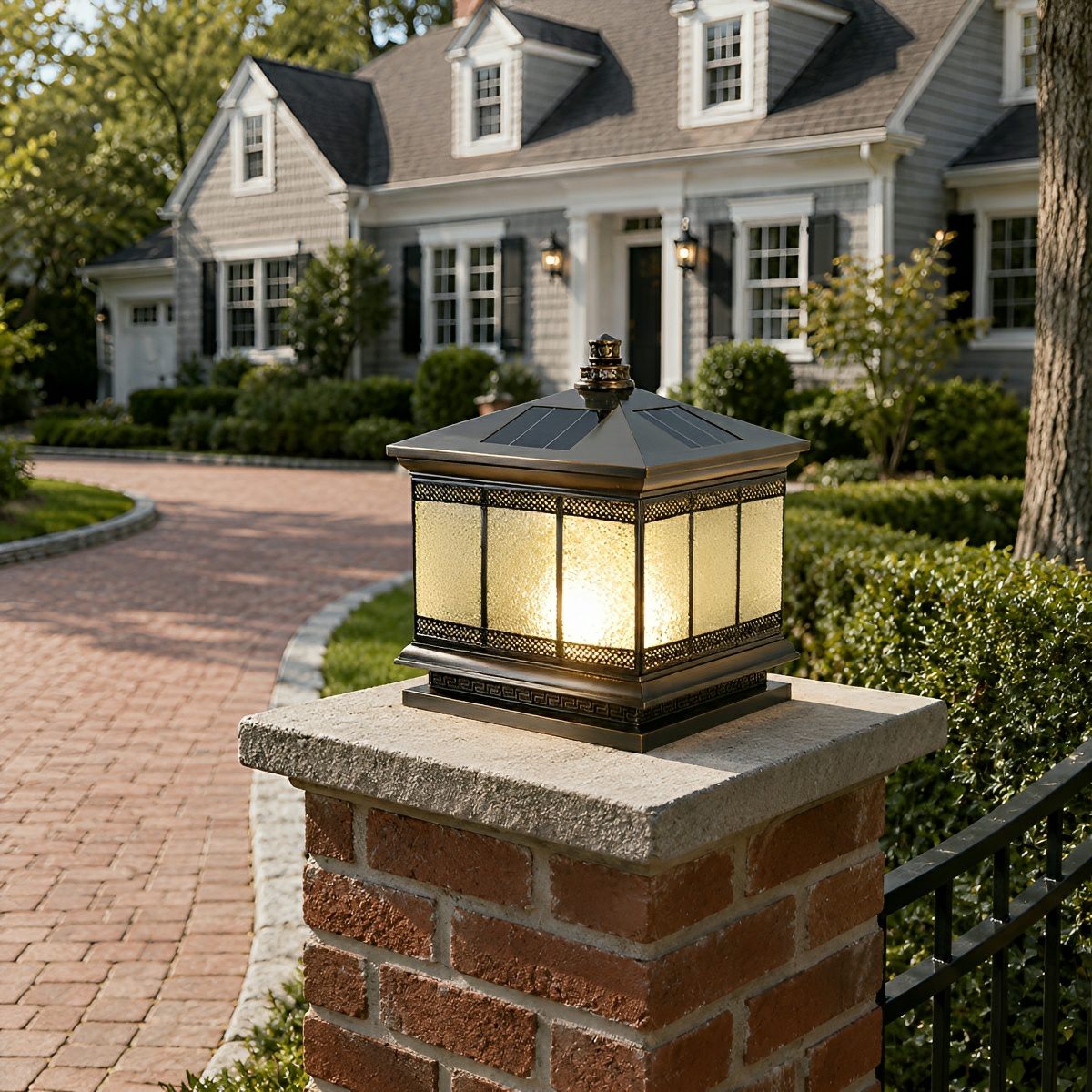 Vintage Waterproof Tower Shape Fence Outdoor Post Caps Lights - Flyachilles