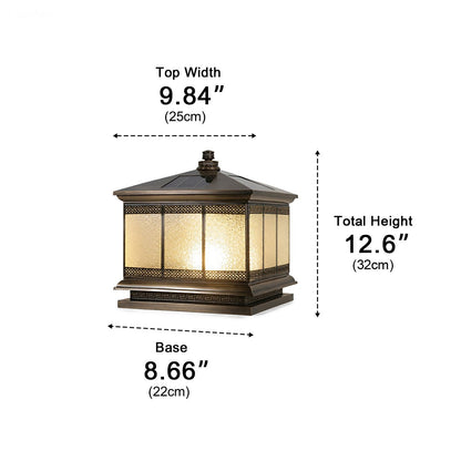 Vintage Waterproof Tower Shape Fence Outdoor Post Caps Lights - Flyachilles