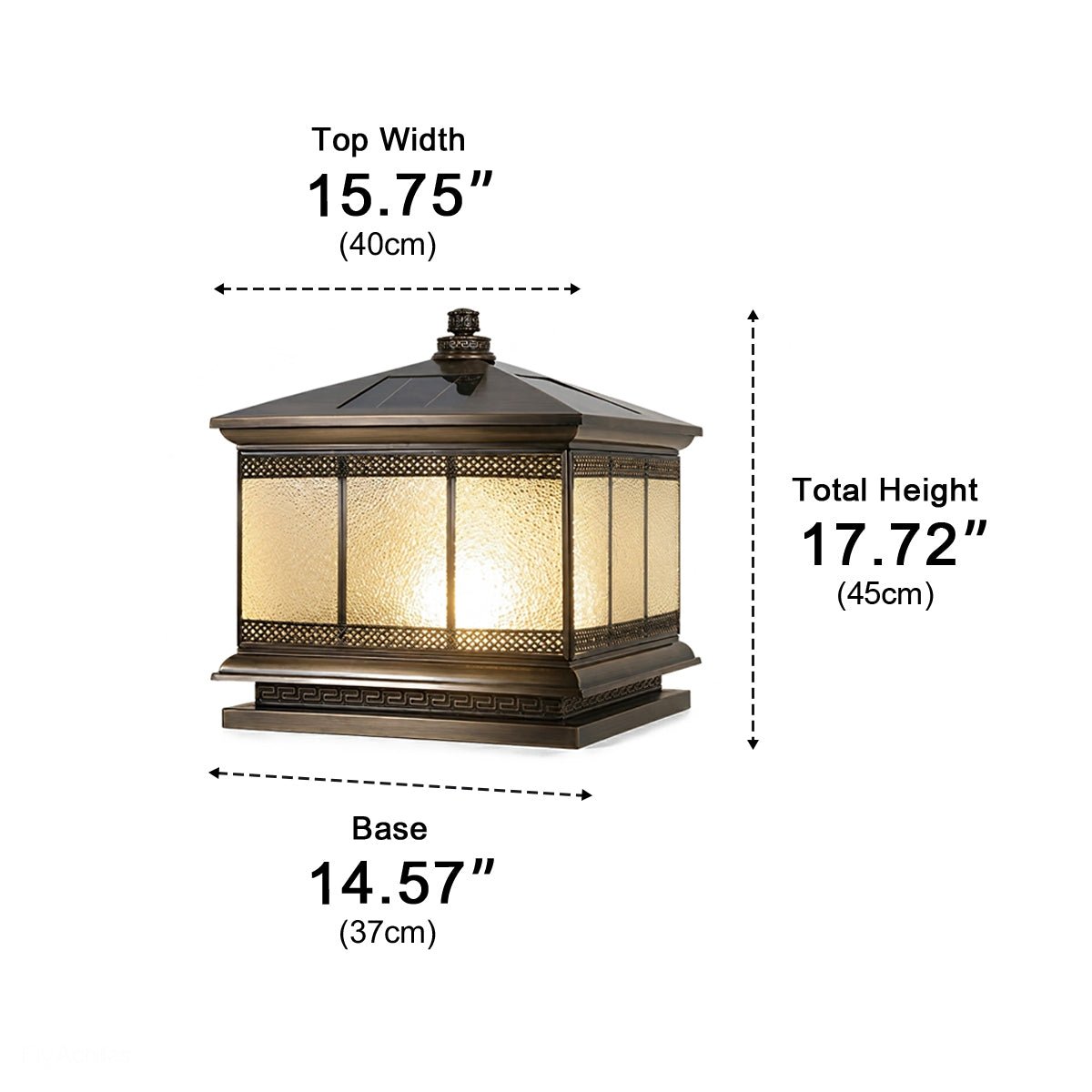 Vintage Waterproof Tower Shape Fence Outdoor Post Caps Lights - Flyachilles