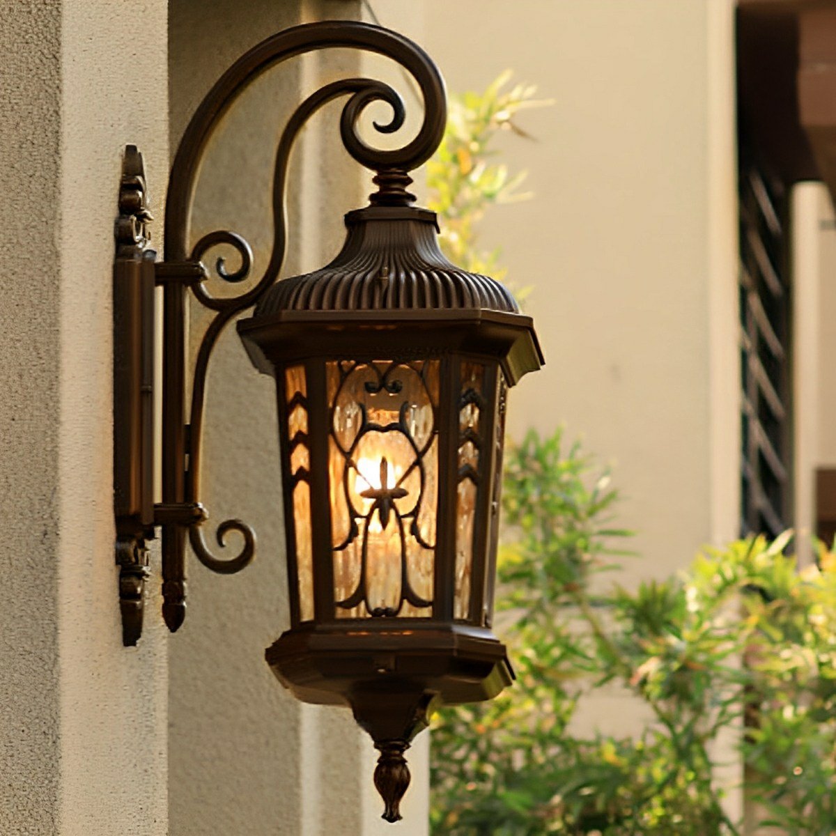 Vintage European Waterproof Window Paper-cuts Outdoor LED Porch Light ...