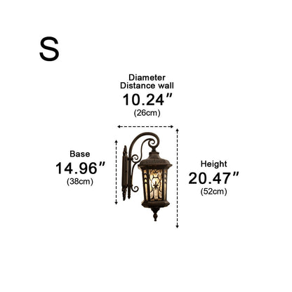 Vintage Waterproof Window Paper - cuts Outdoor LED Porch Light Exterior Wall Lights - Flyachilles