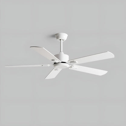 Vintage Wood Grain DC Motor 6 - speed Reverse Frequency Ceiling Fan 5 Blades - Flyachilles