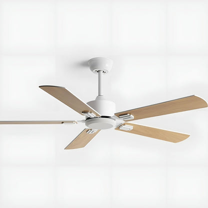 Vintage Wood Grain DC Motor 6 - speed Reverse Frequency Ceiling Fan 5 Blades - Flyachilles