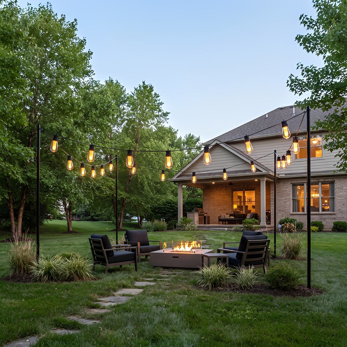 Waterproof 10 LED Outdoor String Lights 16.85ft - Flyachilles