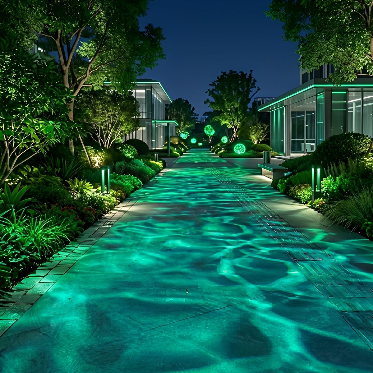 Waterproof 3D Dynamic Ocean Water Ripple LED Spotlight Ambient Lighting - Flyachilles