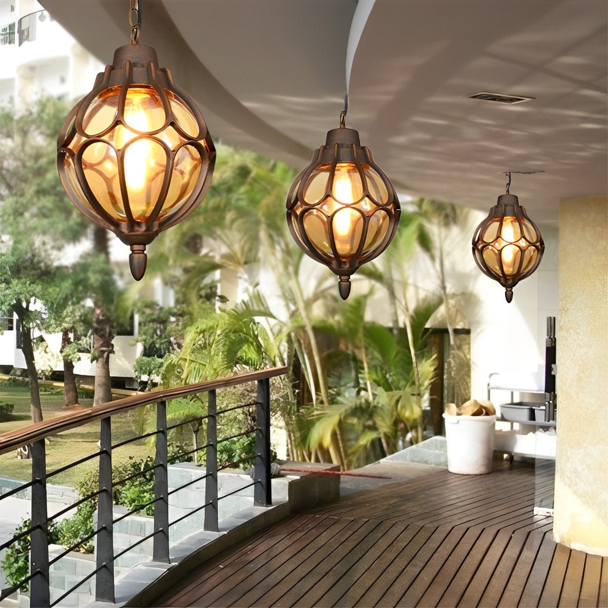 Waterproof Aluminum Ball Outdoor Chandelier Light Hanging Pendan Light - Flyachilles