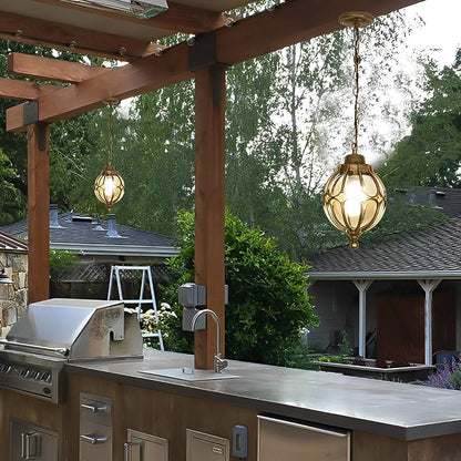 Waterproof Aluminum Ball Outdoor Chandelier Light Hanging Pendan Light - Flyachilles