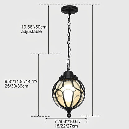 Waterproof Aluminum Ball Outdoor Chandelier Light Hanging Pendan Light - Flyachilles