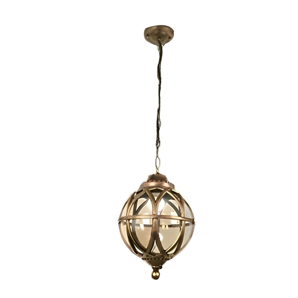 Waterproof Aluminum Glass Ball Outdoor Chandelier Light Hanging Chain Adjustable - Flyachilles