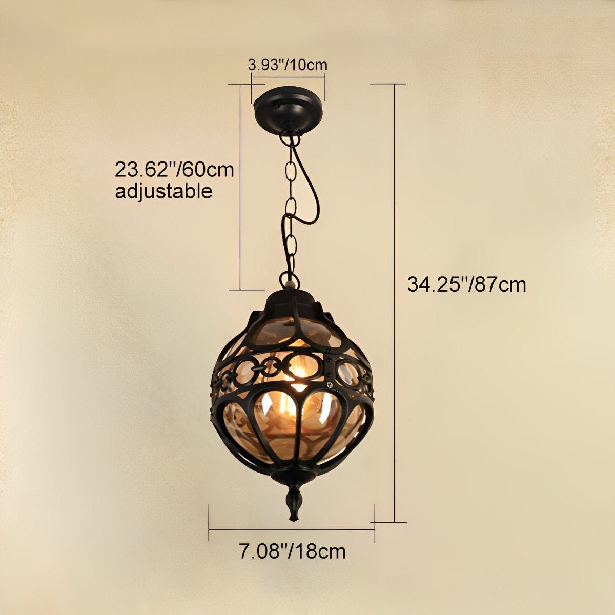 Waterproof Aluminum Glass Ball Outdoor Chandelier Light Hanging Light - Flyachilles