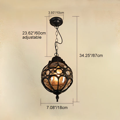 Waterproof Aluminum Glass Ball Outdoor Chandelier Light Hanging Light - Flyachilles