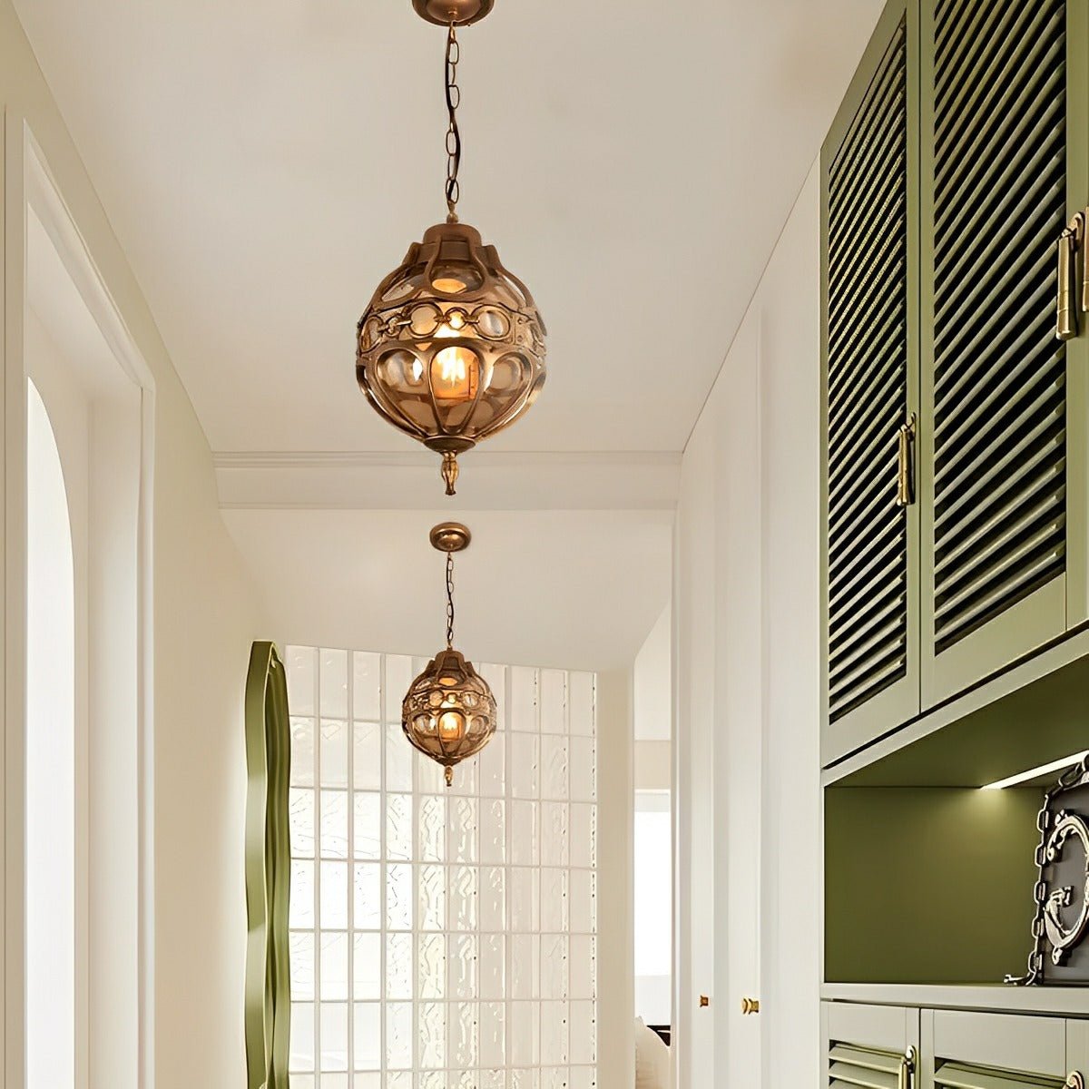 Waterproof Aluminum Glass Ball Outdoor Chandelier Light Hanging Light - Flyachilles