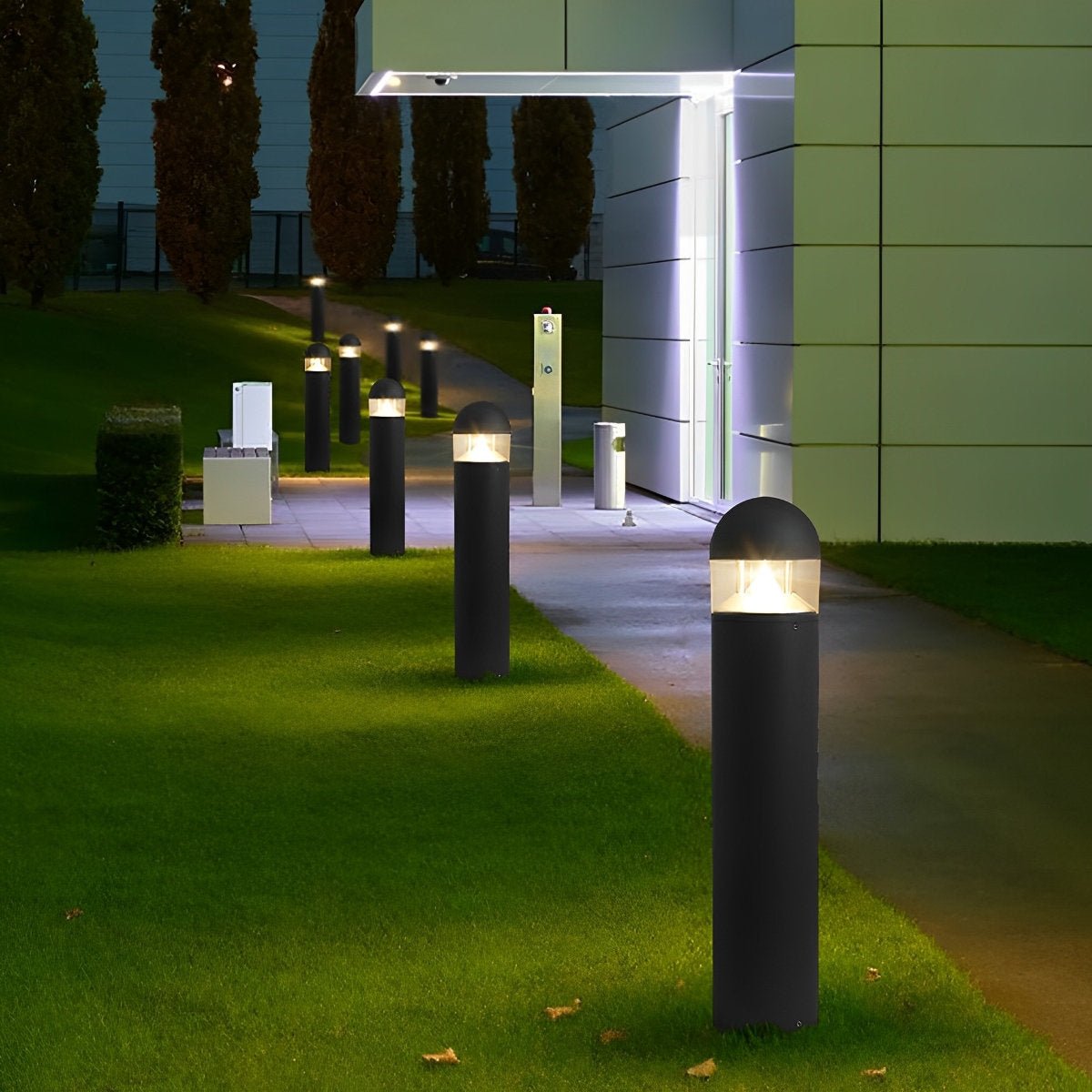 Waterproof Aluminum Metal Post Bollard Light Pillar Lantern Pathway - Flyachilles