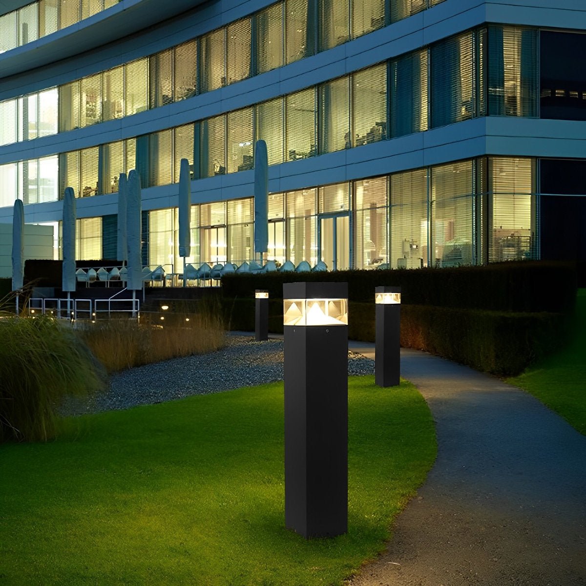 Waterproof Aluminum Metal Post Bollard Light Pillar Lantern Pathway - Flyachilles