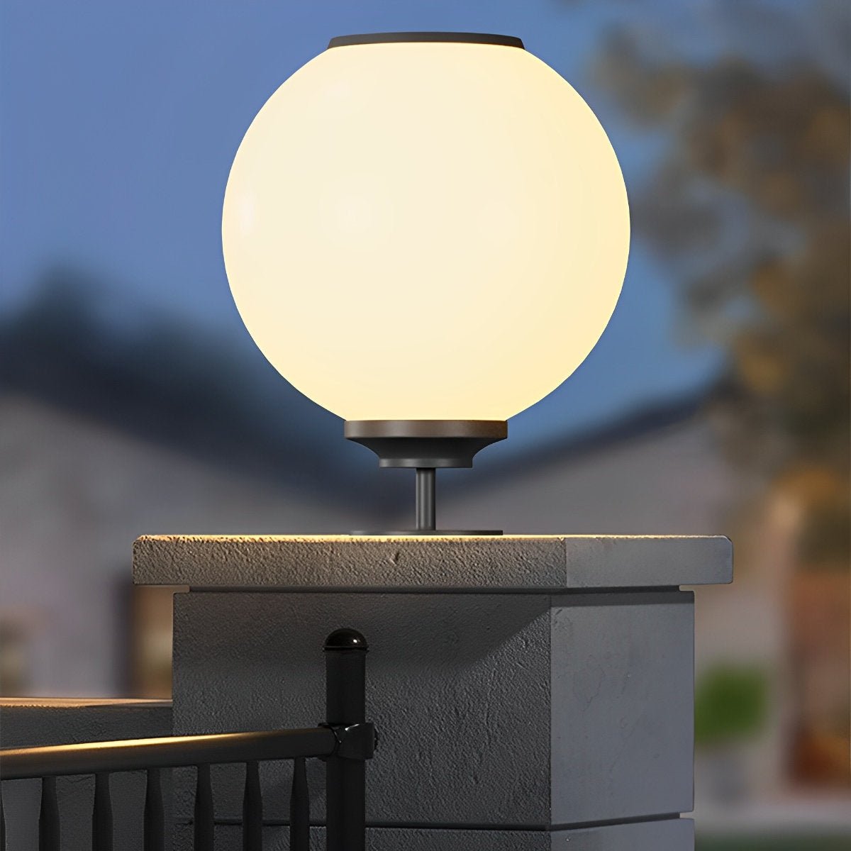 Waterproof Ball Three Step Dimming LED Solar Post Caps Lights - Flyachilles