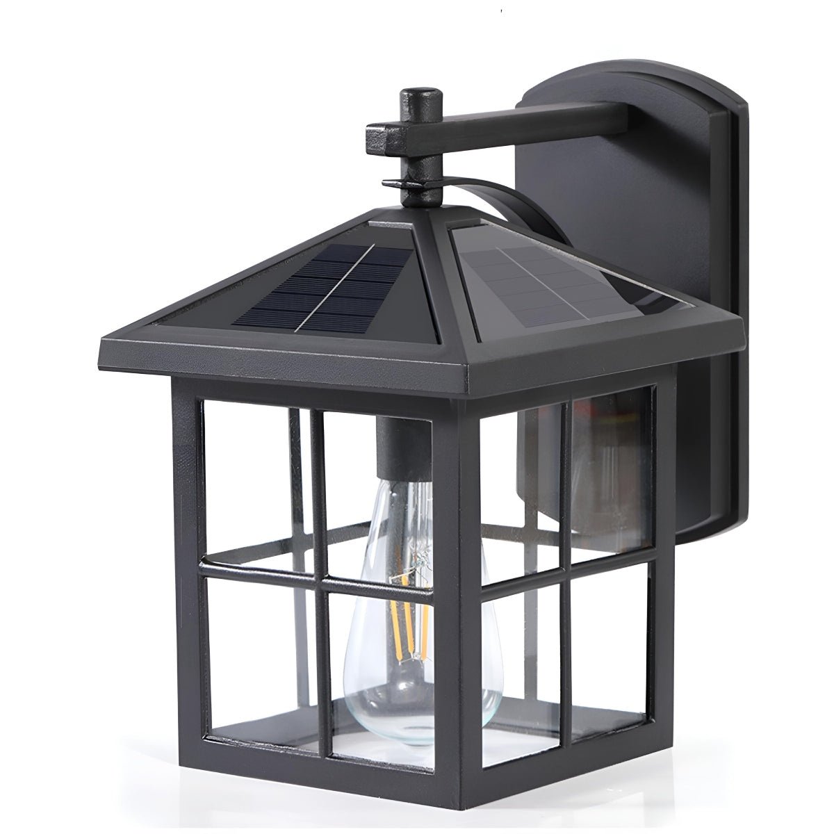 Waterproof Black Farmhouse Cross Lantern Outdoor Porch LED Wall Lights - Flyachilles