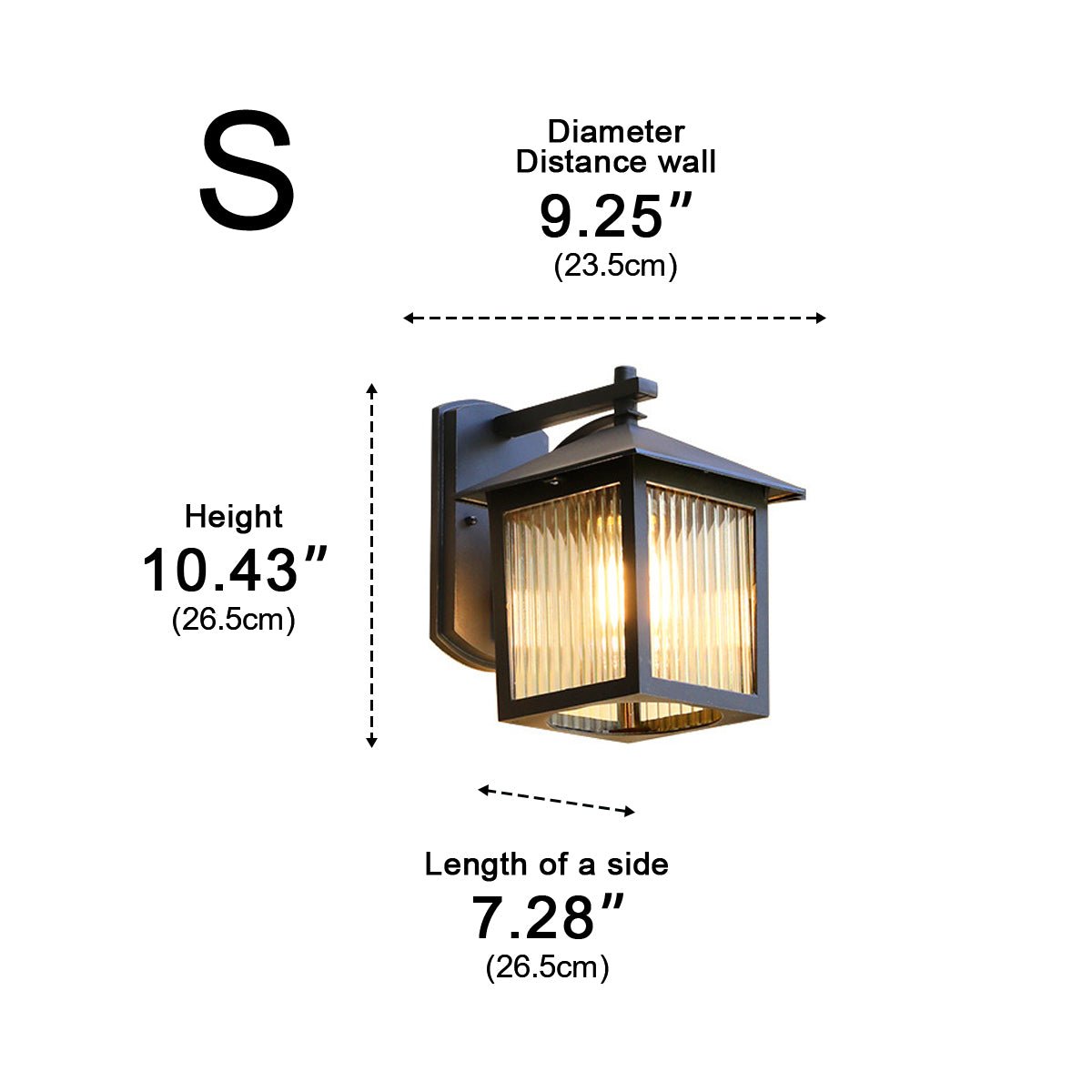 Waterproof Black Farmhouse Cross Lantern Outdoor Porch LED Wall Lights - Flyachilles