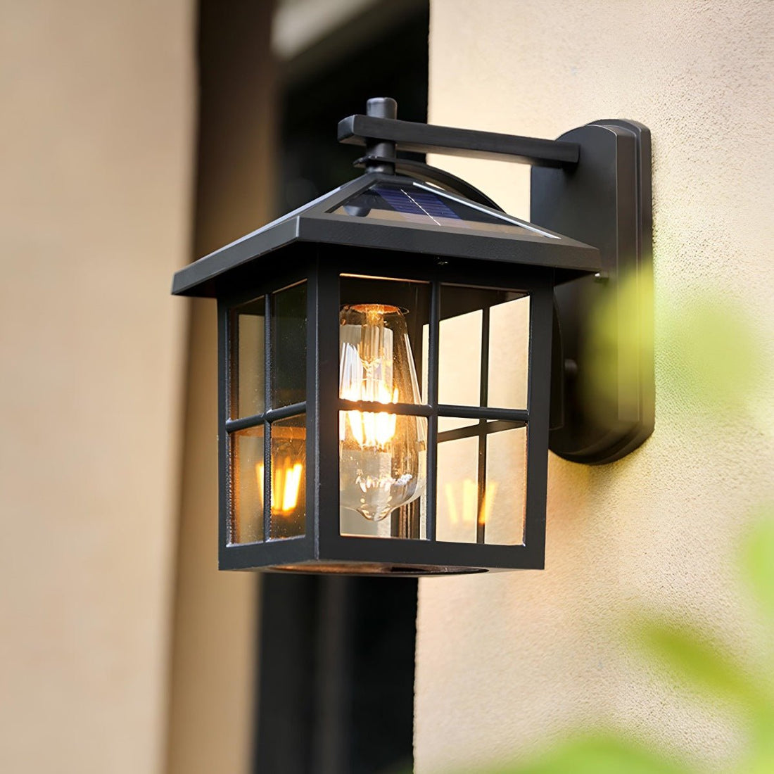 Waterproof Black Farmhouse Cross Lantern Outdoor Porch LED Wall Lights - Flyachilles