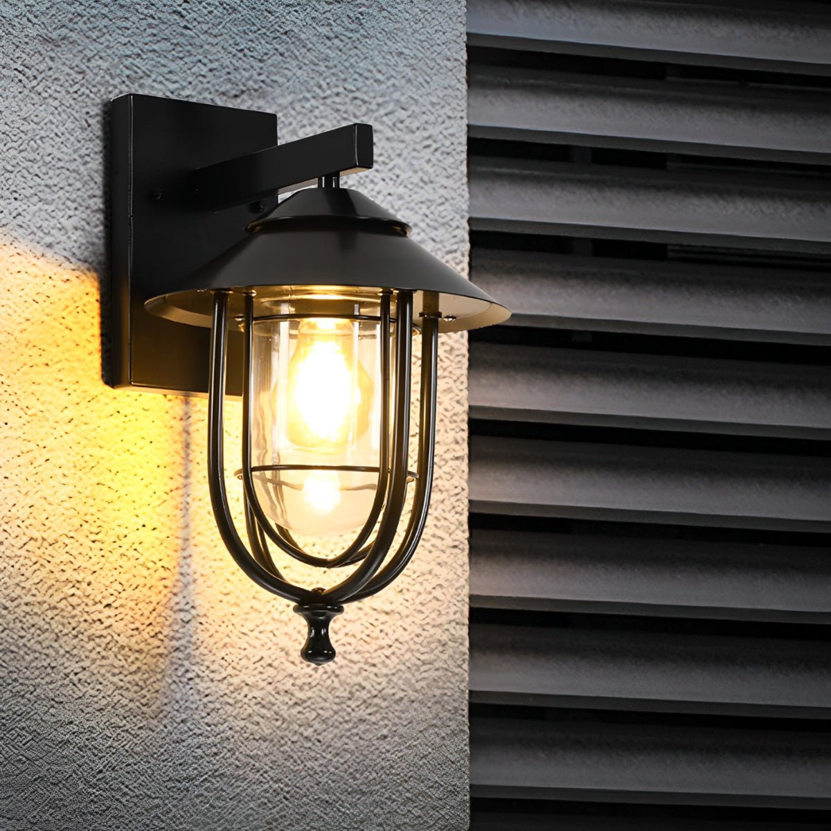 Waterproof Black LED Industrial Outdoor Wall Sconces - Flyachilles