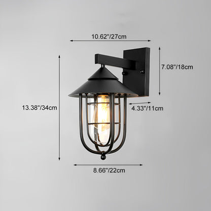 Waterproof Black LED Industrial Outdoor Wall Sconces - Flyachilles