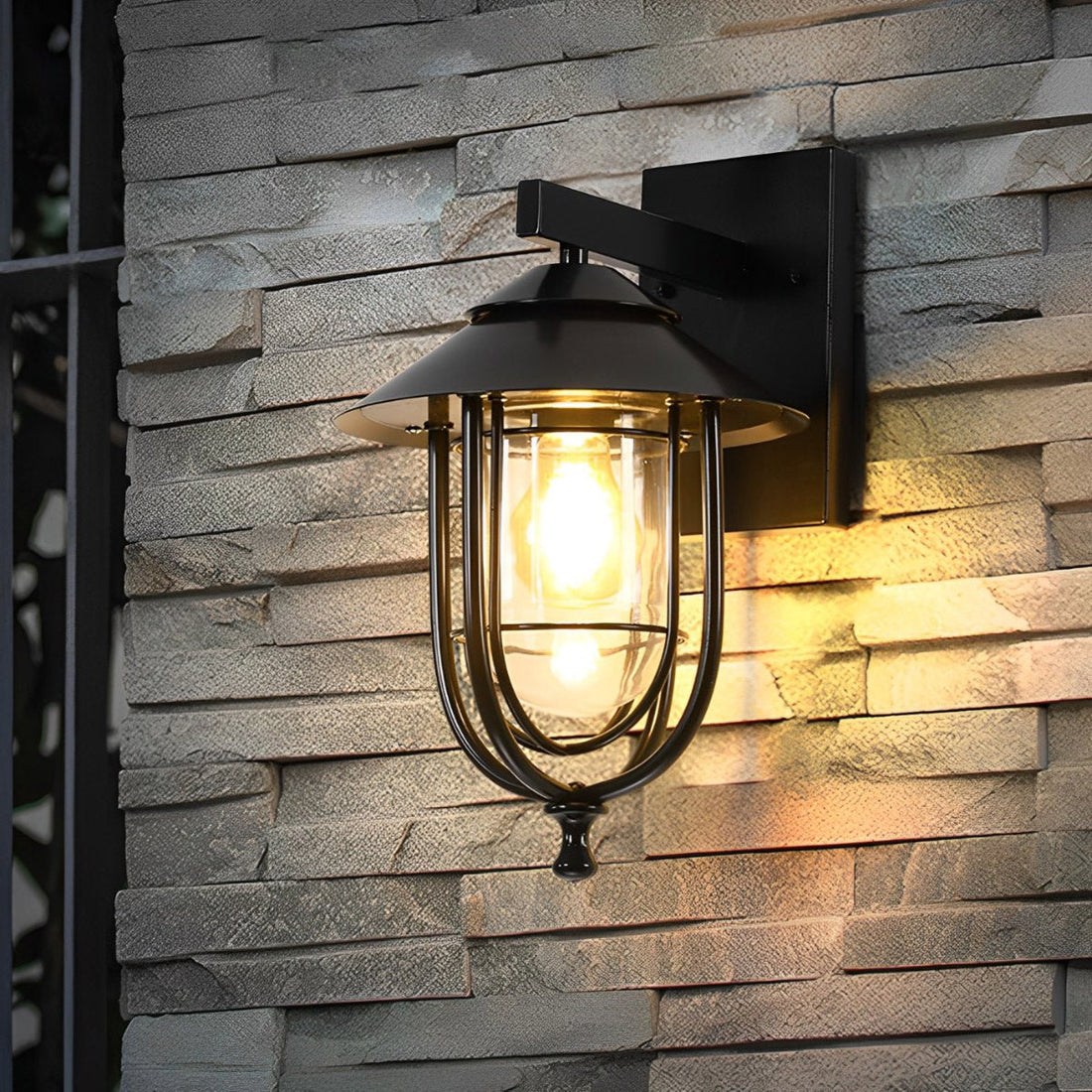 Waterproof Black LED Industrial Outdoor Wall Sconces - Flyachilles