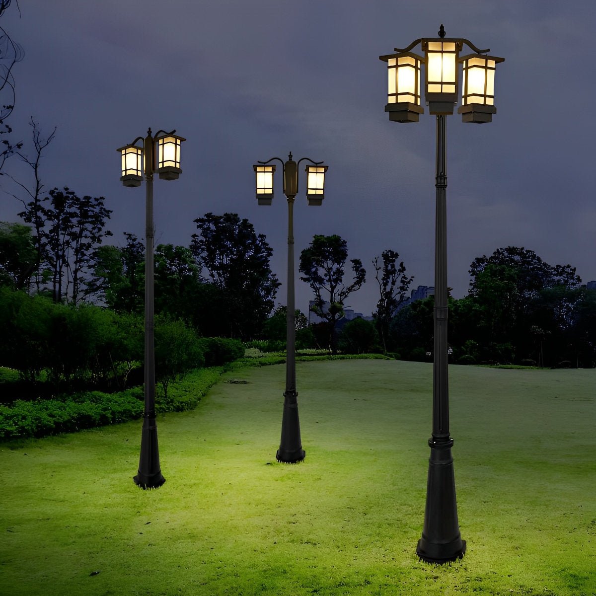 Waterproof Black Modern Outdoor Post Lights Public Lighting - Flyachilles