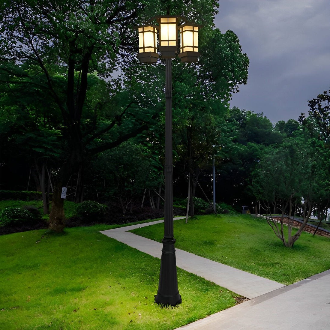 Waterproof Black Modern Outdoor Post Lights Public Lighting - Flyachilles