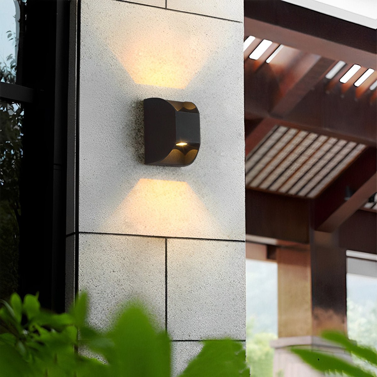 Waterproof Black Up and Down LED Outdoor Wall Sconces - Flyachilles