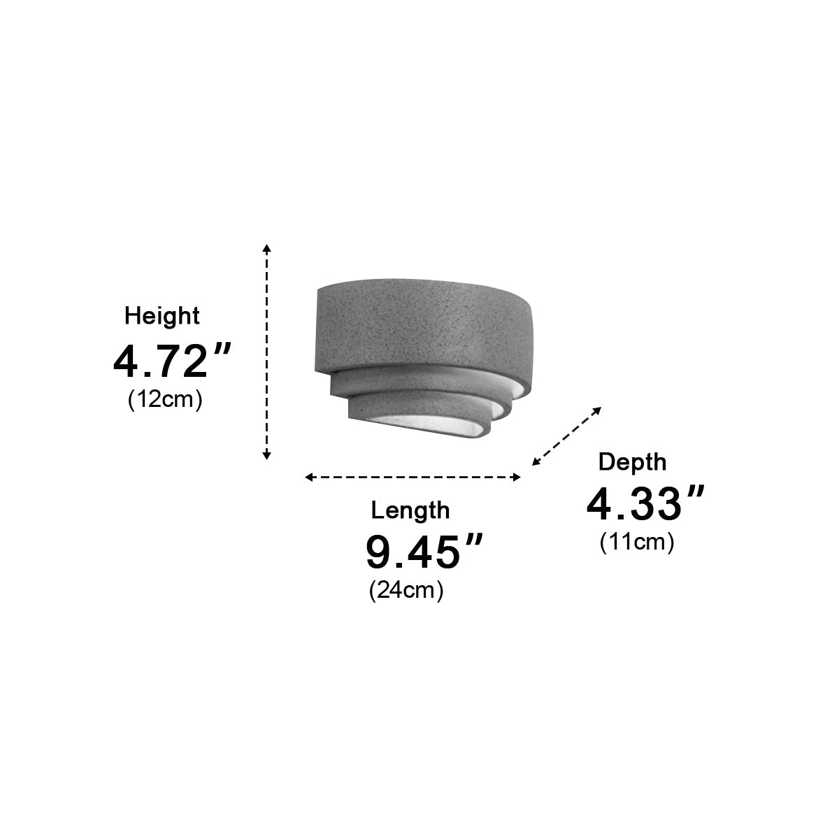 Waterproof Cement Tiered Up and Down LED Outdoor Wall Lights - Flyachilles