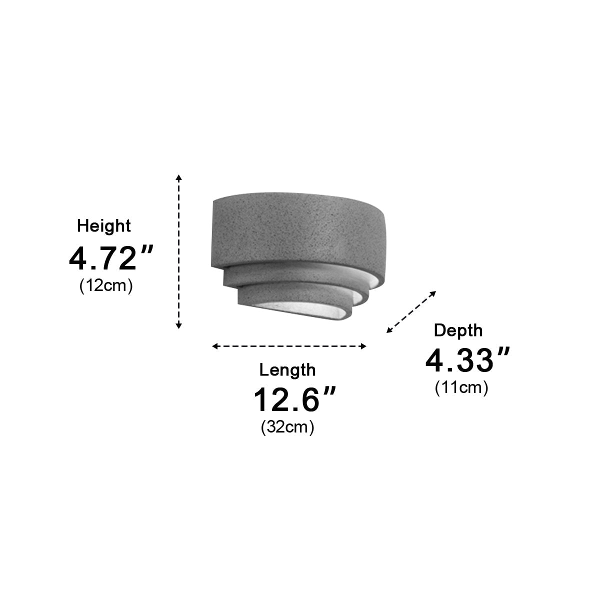 Waterproof Cement Tiered Up and Down LED Outdoor Wall Lights - Flyachilles