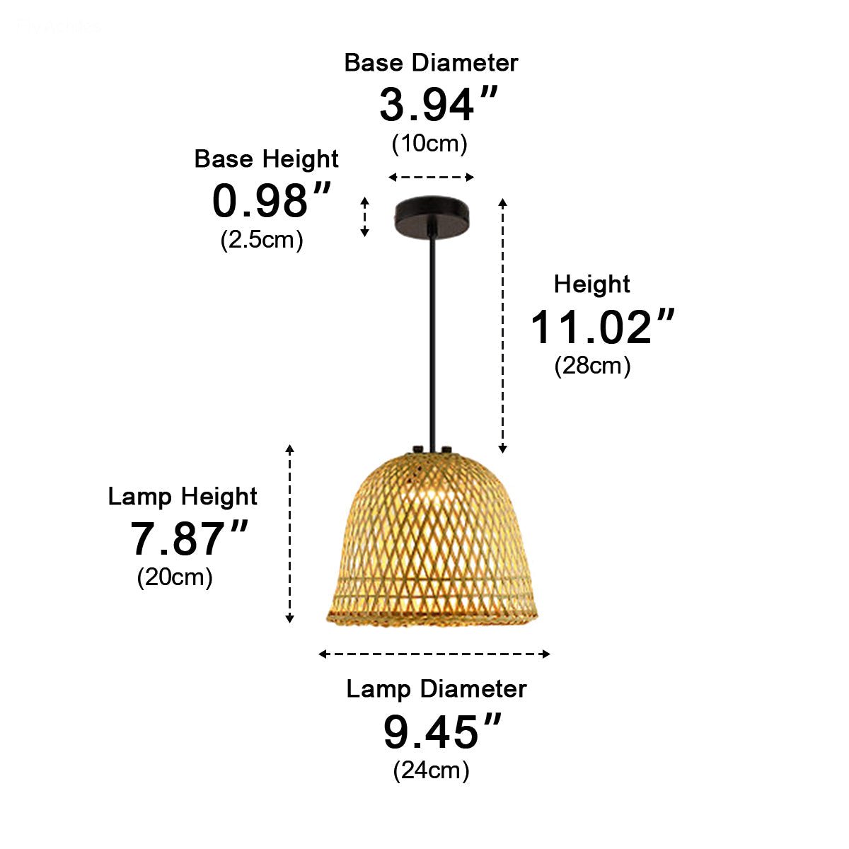 Waterproof Coastal Dome Rattan LED Outdoor Pendant Light - Flyachilles
