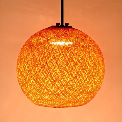 Waterproof Coastal Globe Woven Rope LED Outdoor Pendant Light - Flyachilles
