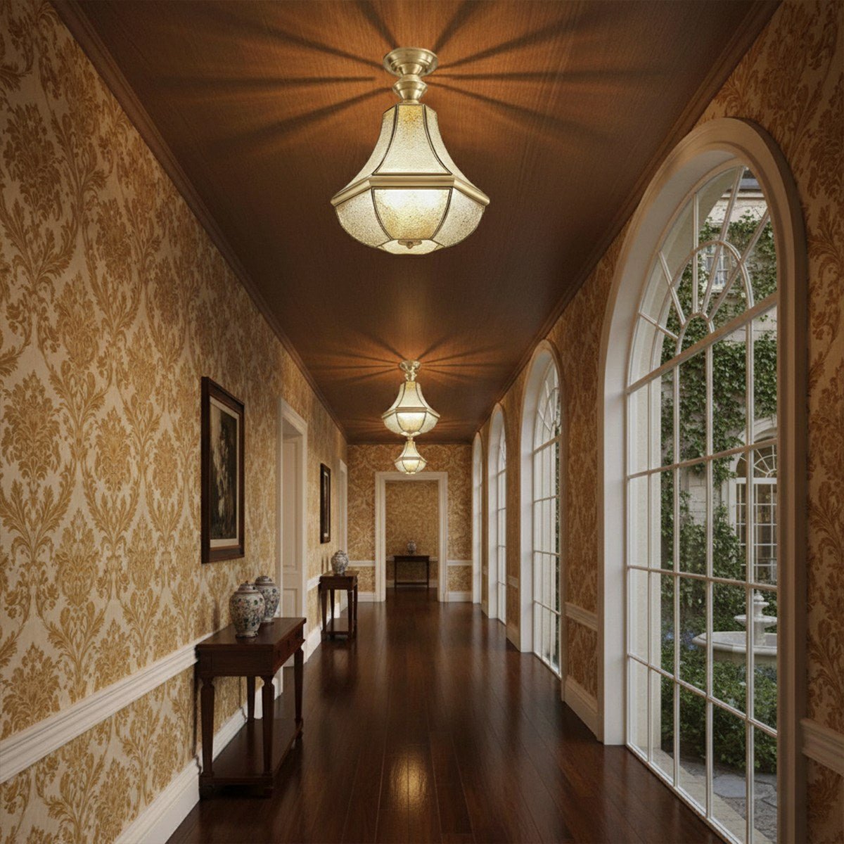 Waterproof Copper Luxury Diamond LED Outdoor Ceiling Lights - Flyachilles