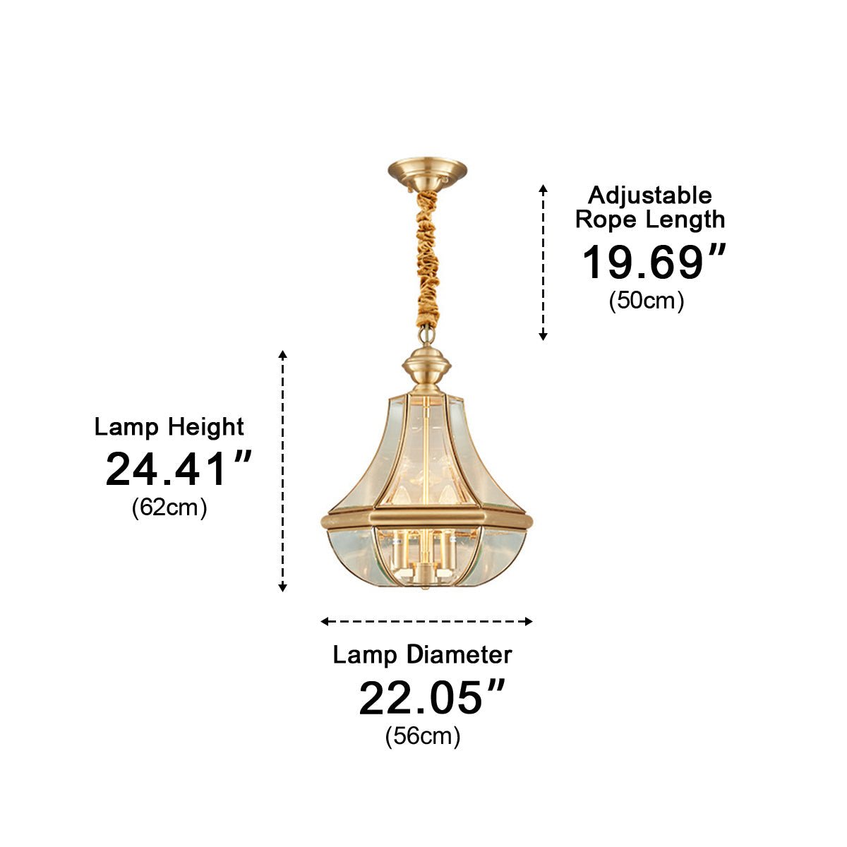 Waterproof Copper Luxury Diamond LED Outdoor Pandent Lights - Flyachilles