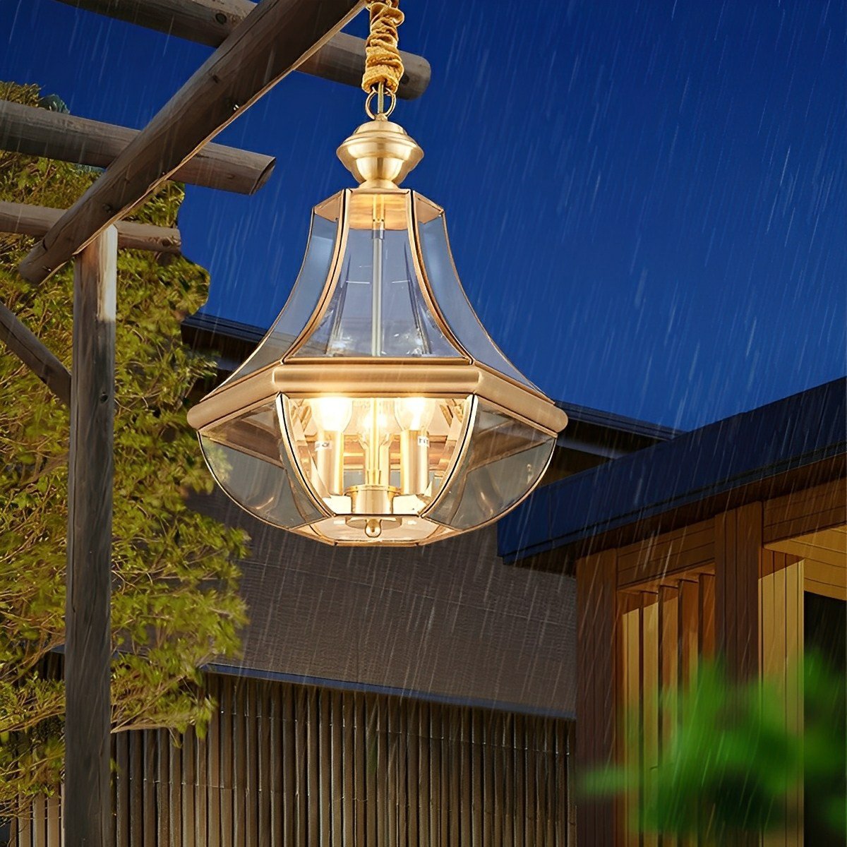 Waterproof Copper Luxury Diamond LED Outdoor Pandent Lights - Flyachilles