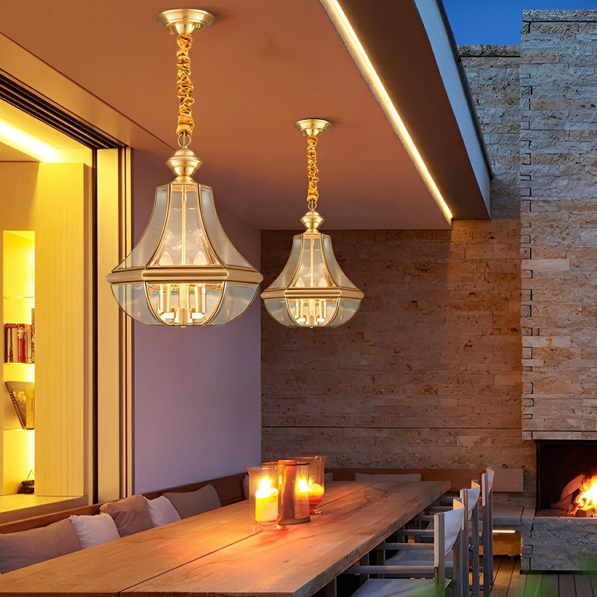 Waterproof Copper Luxury Diamond LED Outdoor Pandent Lights - Flyachilles