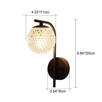 Waterproof Crystal Globe LED Outdoor Wall Sconces - Flyachilles