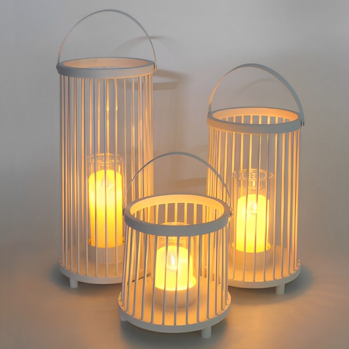 Waterproof Cylinder Outdoor Floor Lamps Hanging LED Candle Lanterns - Flyachilles