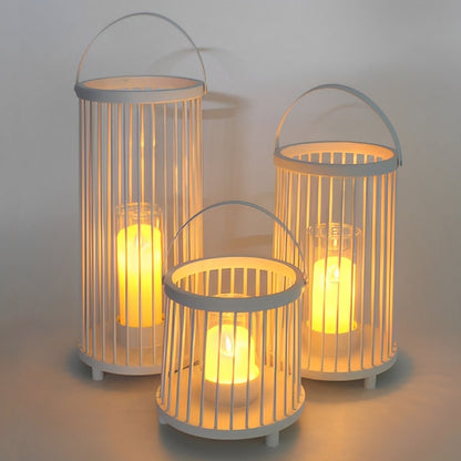 Waterproof Cylinder Outdoor Floor Lamps Hanging LED Candle Lanterns - Flyachilles