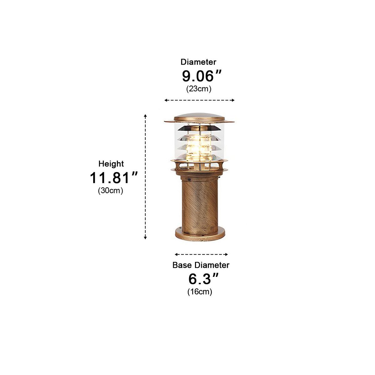 Waterproof Cylinder Tiered LED Outdoor Landscape Lighting - Flyachilles