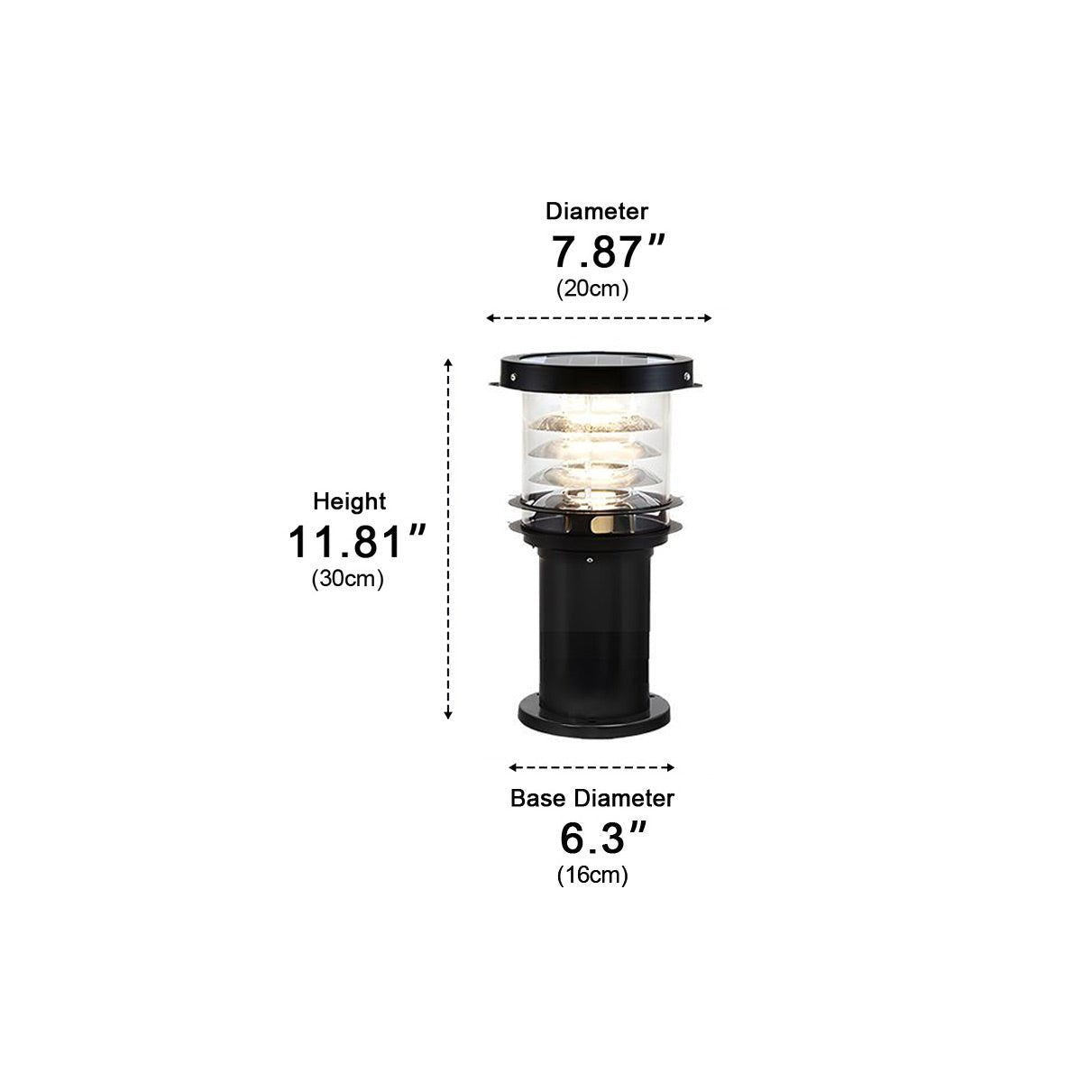 Waterproof Cylinder Tiered LED Outdoor Landscape Lighting - Flyachilles