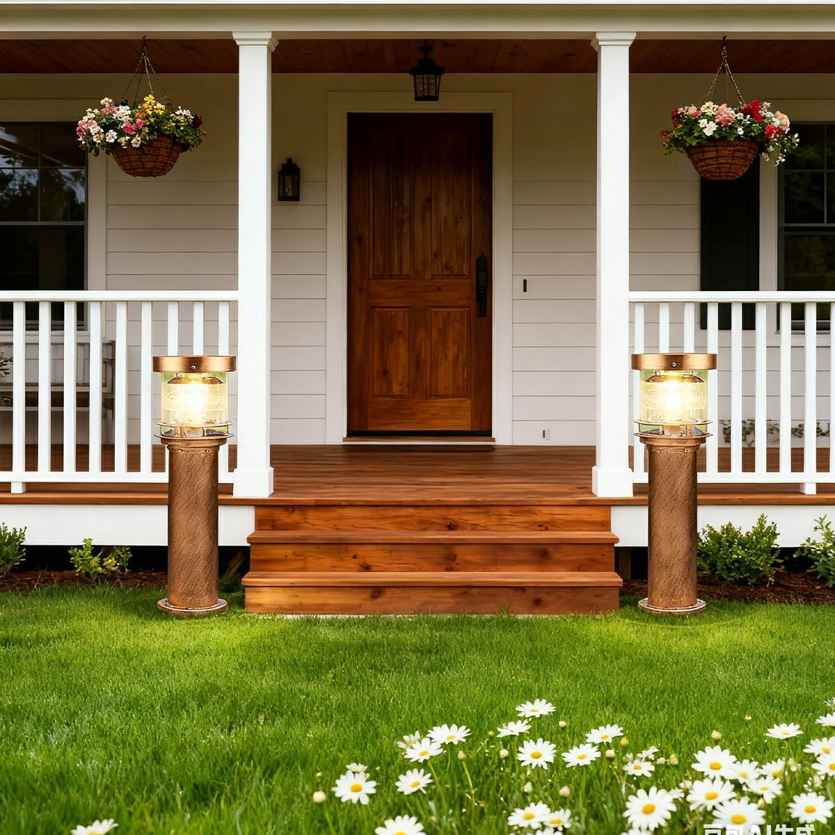 Waterproof Cylinder Tiered LED Outdoor Landscape Lighting - Flyachilles