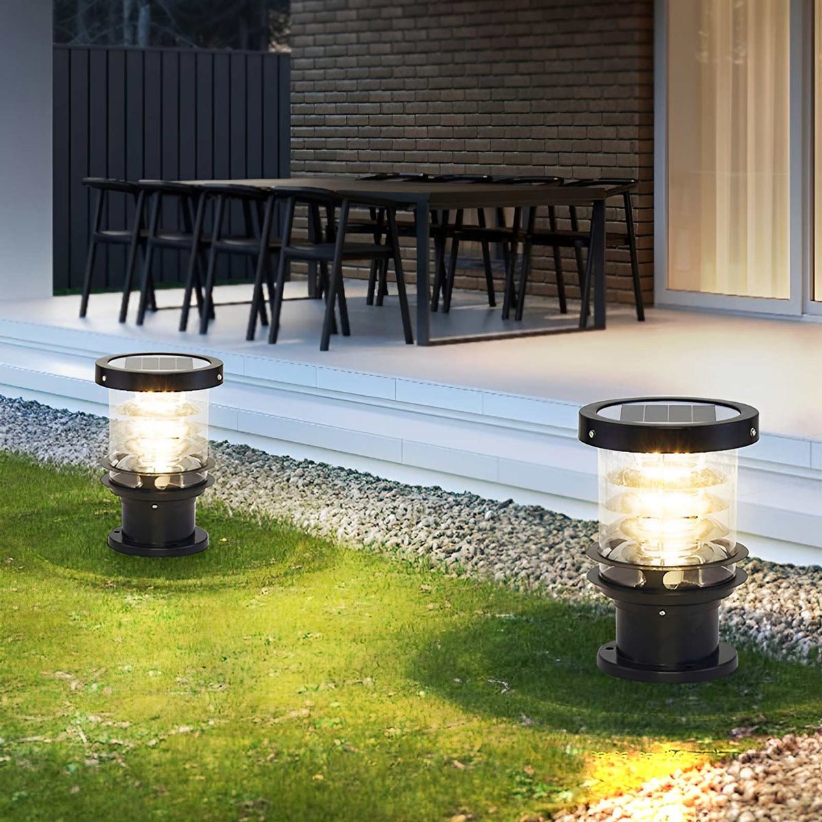 Waterproof Modern Cylinder Tiered LED Outdoor Lawn Lamp Post Landscape  Lighting Chimney Shape For Garden – Flyachilles, image size:1200x1200