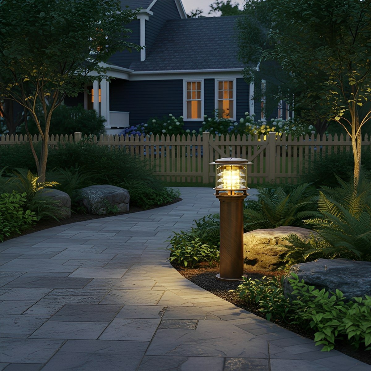 Waterproof Cylinder Tiered LED Outdoor Landscape Lighting - Flyachilles