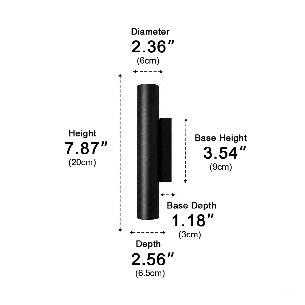 Waterproof Cylinder Up and Down Outdoor Wall Light - Flyachilles
