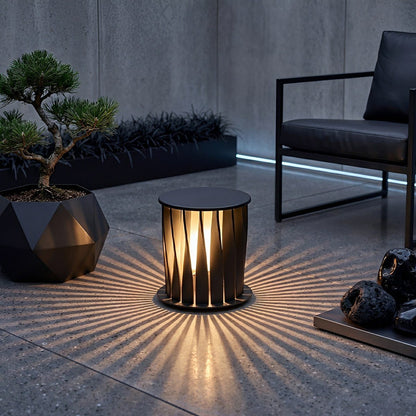 Waterproof Cylindrical Twisted Outdoor Post Light Pathway Lighting - Flyachilles