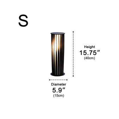 Waterproof Cylindrical Twisted Outdoor Post Light Pathway Lighting - Flyachilles