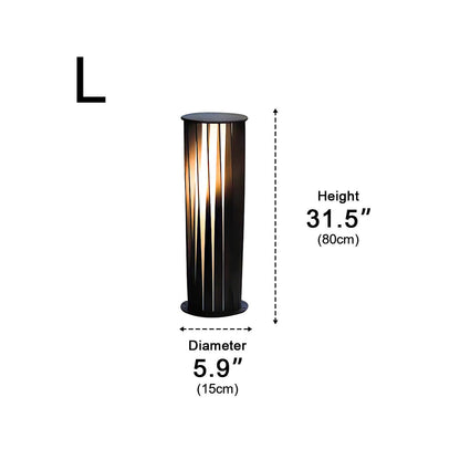Waterproof Cylindrical Twisted Outdoor Post Light Pathway Lighting - Flyachilles