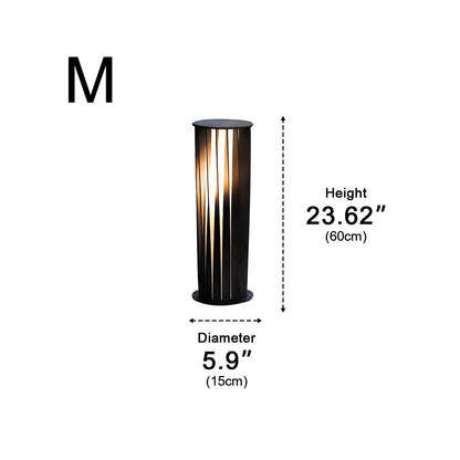 Waterproof Cylindrical Twisted Outdoor Post Light Pathway Lighting - Flyachilles